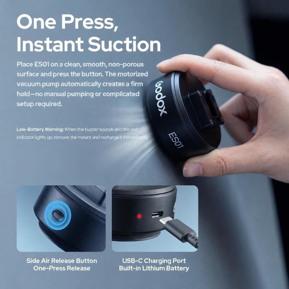 Godox ES01 Motorized Vacuum Su - Photography Lighting Description ulasan dan harga